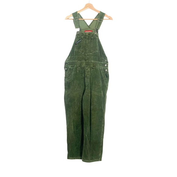 UNIONBAY Denim - Vintage 90’s Union Bay Corduroy Overalls In Olive Green Size Small 100% Cotton